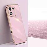For Honor X70i XINLI Straight Edge 6D Electroplate TPU Phone Case(Cherry Purple)