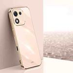 For Honor X70i XINLI Straight Edge 6D Electroplate TPU Phone Case(Pink)