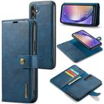 For Samsung Galaxy A54 5G DG.MING Crazy Horse Texture Detachable Magnetic Leather Case(Blue)