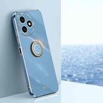 For Honor X50i+ 5G XINLI Straight Edge 6D Electroplate TPU Phone Case with Ring Holder(Celestial Blue)