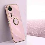 For Honor Play 60 XINLI Straight Edge 6D Electroplate TPU Phone Case with Ring Holder(Cherry Purple)
