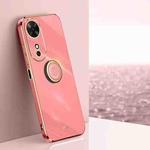 For Honor Play 60 XINLI Straight Edge 6D Electroplate TPU Phone Case with Ring Holder(Hawthorn Red)