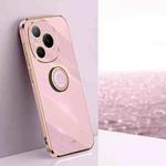 For Honor Power XINLI Straight Edge 6D Electroplate TPU Phone Case with Ring Holder(Cherry Purple)