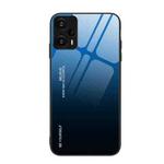For Xiaomi Redmi Note 12 Turbo Gradient Color Glass Phone Case(Blue Black)