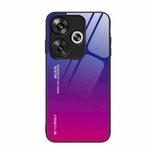 For Xiaomi Poco F6 Gradient Color Glass Phone Case(Purple Red)