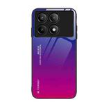 For Xiaomi Poco F6 Pro Gradient Color Glass Phone Case(Purple Red)
