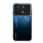 For Xiaomi Poco F6 Pro Gradient Color Glass Phone Case(Blue Black)