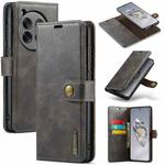 For OnePlus 12 DG.MING Crazy Horse Texture Detachable Magnetic Leather Case(Grey)