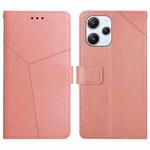 For Xiaomi Redmi 12 4G Global Y-shaped Pattern Flip Leather Phone Case(Pink)