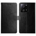 For Xiaomi 13T / 13T Pro Y-shaped Pattern Flip Leather Phone Case(Black)