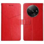 For Xiaomi Redmi A3 Y-shaped Pattern Flip Leather Phone Case(Red)