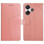 For Xiaomi Redmi 13 4G Global / 5G Global Y-shaped Pattern Flip Leather Phone Case(Pink)