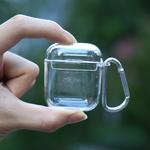 For AirPods 1 / 2 Transparent PC Hard Earphone Protective Case with Hook