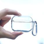 For AirPods Pro Transparent PC Hard Earphone Protective Case with Hook