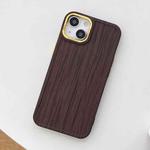 For iPhone 12 Pro Retro Wood Texture Shockproof Phone Case(Coffee)