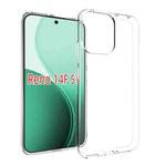 For OPPO Reno14 F 5G Waterproof Texture TPU Phone Case(Transparent)
