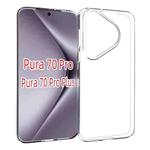 For Huawei Pura 70 Pro / 70 Pro+ Waterproof Texture TPU Phone Case(Transparent)