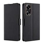 For OPPO A1 5G Ultra-thin Voltage Side Buckle Horizontal Flip Leather Phone Case(Black)