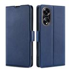For OPPO A1 5G Ultra-thin Voltage Side Buckle Horizontal Flip Leather Phone Case(Blue)