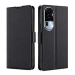 For OPPO Reno10 5G Ultra-thin Voltage Side Buckle Horizontal Flip Leather Phone Case(Black)