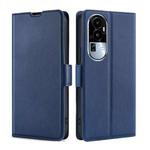 For OPPO Reno10 5G Ultra-thin Voltage Side Buckle Horizontal Flip Leather Phone Case(Blue)