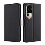 For OPPO Reno10 Pro 5G Ultra-thin Voltage Side Buckle Horizontal Flip Leather Phone Case(Black)