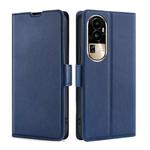 For OPPO Reno10 Pro 5G Ultra-thin Voltage Side Buckle Horizontal Flip Leather Phone Case(Blue)