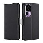 For OPPO Reno10 Pro+ 5G Ultra-thin Voltage Side Buckle Horizontal Flip Leather Phone Case(Black)