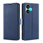 For Realme GT Neo5 SE Ultra-thin Voltage Side Buckle Horizontal Flip Leather Phone Case(Blue)