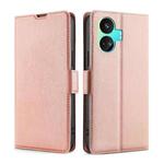 For Realme GT Neo5 SE Ultra-thin Voltage Side Buckle Horizontal Flip Leather Phone Case(Rose Gold)