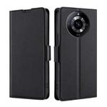 For Realme 11 5G Ultra-thin Voltage Side Buckle Horizontal Flip Leather Phone Case(Black)