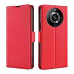 For Realme 11 Pro 5G / 11 Pro+ 5G Ultra-thin Voltage Side Buckle Horizontal Flip Leather Phone Case(Red)