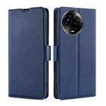 For Realme 11 5G Global / 11x Ultra-thin Voltage Side Buckle Horizontal Flip Leather Phone Case(Blue)