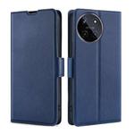 For Realme 11 4G Ultra-thin Voltage Side Buckle Horizontal Flip Leather Phone Case(Blue)