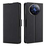 For Realme 12 Pro 5G Ultra-thin Voltage Side Buckle Horizontal Flip Leather Phone Case(Black)