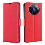 For Realme 12 Pro 5G Ultra-thin Voltage Side Buckle Horizontal Flip Leather Phone Case(Red)