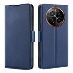 For Realme GT5 Pro 5G Ultra-thin Voltage Side Buckle Horizontal Flip Leather Phone Case(Blue)