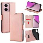 For Realme P3 Pro 5G Global Ultra-thin Voltage Side Buckle Horizontal Flip Leather Phone Case(Rose Gold)