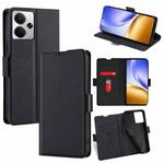 For Realme 14 5G Global Ultra-thin Voltage Side Buckle Horizontal Flip Leather Phone Case(Black)