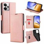 For Realme 14 5G Global Ultra-thin Voltage Side Buckle Horizontal Flip Leather Phone Case(Rose Gold)