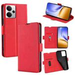 For Realme 14 5G Global Ultra-thin Voltage Side Buckle Horizontal Flip Leather Phone Case(Red)