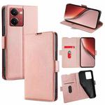 For Realme P3 Ultra 5G Ultra-thin Voltage Side Buckle Horizontal Flip Leather Phone Case(Rose Gold)