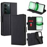 For Realme C71 4G Ultra-thin Voltage Side Buckle Horizontal Flip Leather Phone Case(Black)