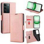 For Realme C71 4G Ultra-thin Voltage Side Buckle Horizontal Flip Leather Phone Case(Rose Gold)