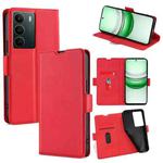 For Realme C71 4G Ultra-thin Voltage Side Buckle Horizontal Flip Leather Phone Case(Red)