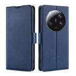 For Xiaomi 13 Ultra 5G Ultra-thin Voltage Side Buckle Horizontal Flip Leather Phone Case(Blue)