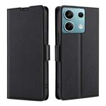 For Xiaomi Redmi Note 13 4G Ultra-thin Voltage Side Buckle Horizontal Flip Leather Phone Case(Black)