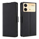 For Xiaomi Redmi Note 13R Pro 5G Ultra-thin Voltage Side Buckle Horizontal Flip Leather Phone Case(Black)