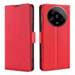 For Xiaomi 14 Ultra 5G Ultra-thin Voltage Side Buckle Horizontal Flip Leather Phone Case(Red)