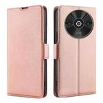 For Xiaomi Redmi A3 4G Ultra-thin Voltage Side Buckle Horizontal Flip Leather Phone Case(Rose Gold)